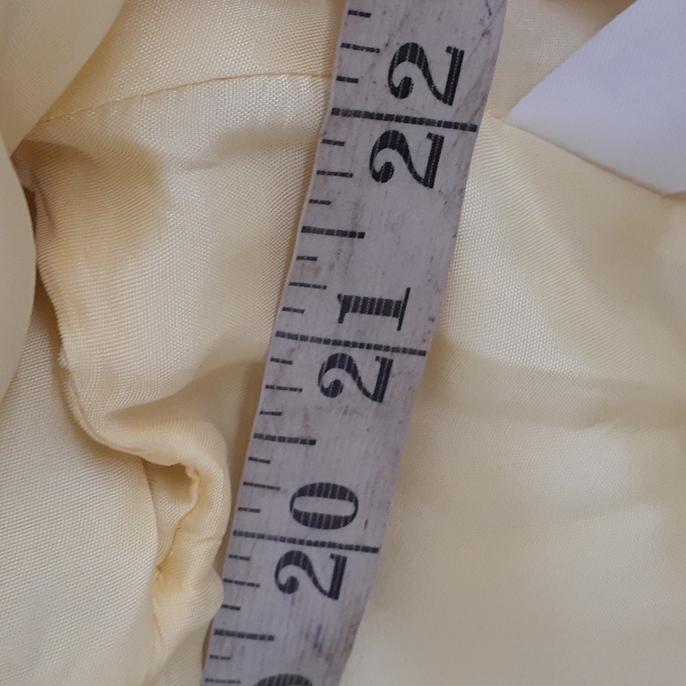 "Ann Tjian" for KENAR Pastel Yellow Crop Blazer size 10 Jacket Cocktail career - Picture 12 of 13